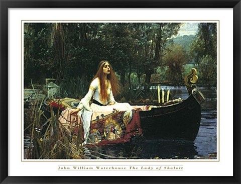 Framed Lady of Shalott Print