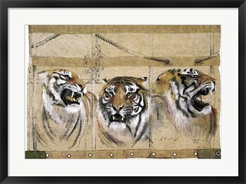 Framed Circus Tiger Print