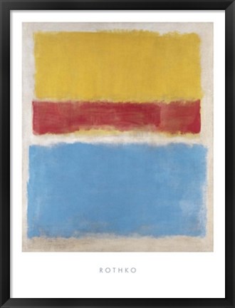 Framed Untitled (Yellow, Red and Blue) Print