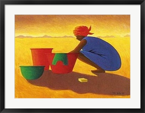 Framed Washer Woman Print