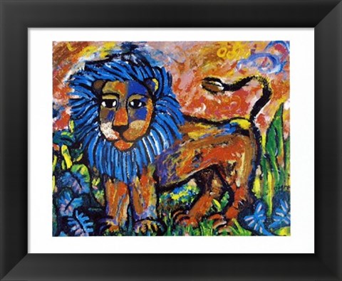 Framed Emma&#39;s Lion Print