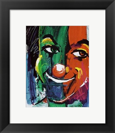 Framed Face of the Clown Print