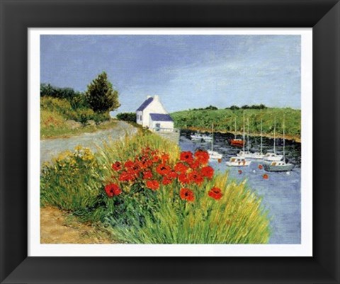 Framed Coquelicots a Sauzon Print