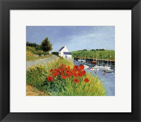 Framed Coquelicots a Sauzon Print