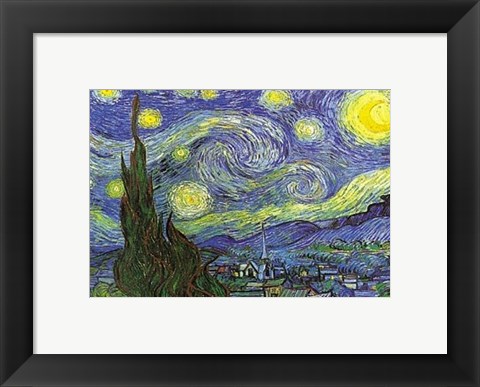 Framed Nuit Etoilee a St. Remy Print