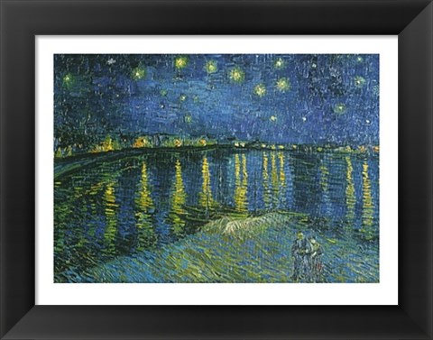 Framed Starry Night over the Rhone, c.1888 Print