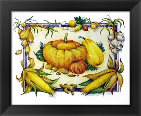 Framed Pumpkins Print