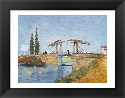 Framed Le Pont de Langlois, Arles Print