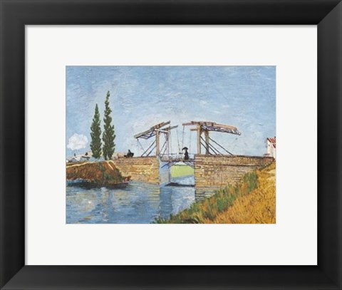 Framed Le Pont de Langlois, Arles Print