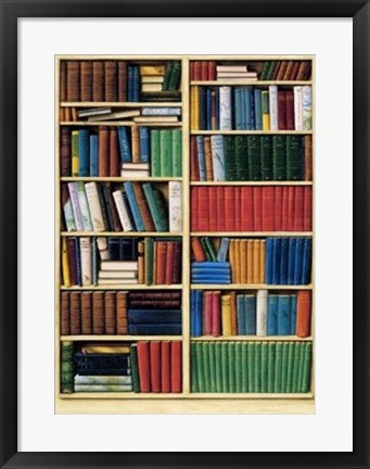 Framed La Bibliotheque Anglaise Print