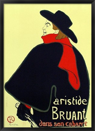 Framed Aristide Bruant Print