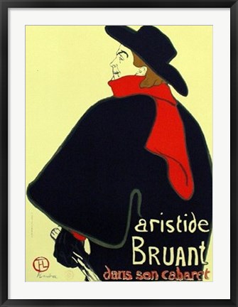 Framed Aristide Bruant Print