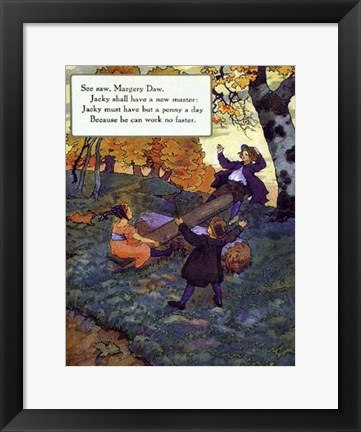 Framed Seesaw Margery Daw Print