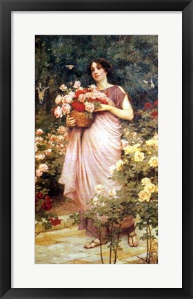 Framed In a Garden of Roses Print