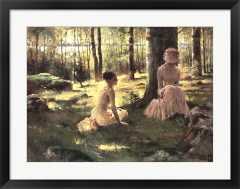 Framed Under the Birches Print