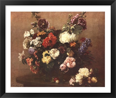 Framed Still Life of Flowers Print