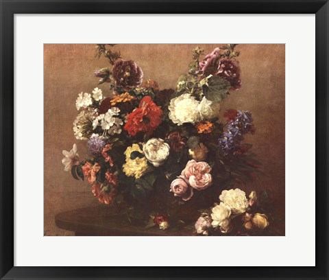 Framed Still Life of Flowers Print