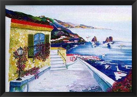 Framed View of Capri Print