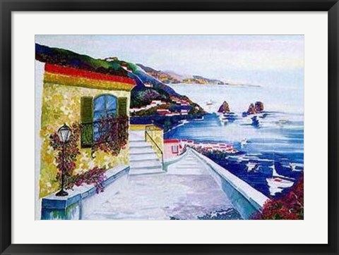 Framed View of Capri Print