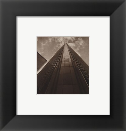 Framed Angled View Twin Towers Print