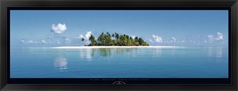 Framed Island, Maldives, North Indian Ocean Print