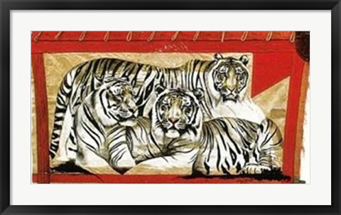 Framed Tiger Trio Print