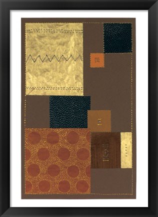 Framed Abstract in Brown II Print