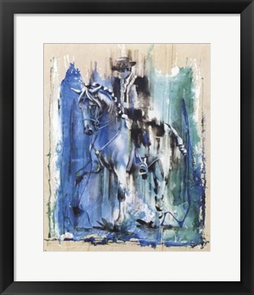 Framed Caballero Azul Print