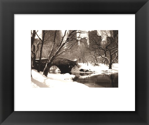 Framed Central Park, Bridge Print