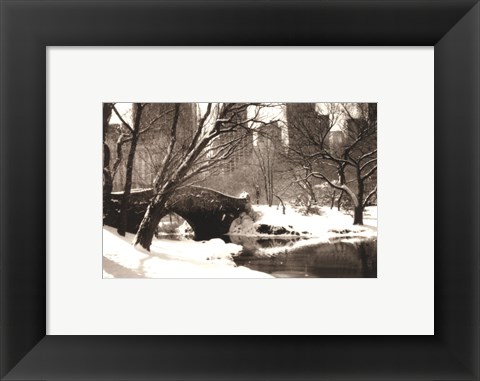 Framed Central Park, Bridge Print