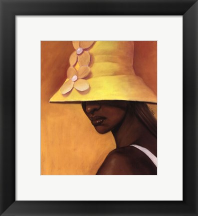 Framed Yellow Hat (mini) Print