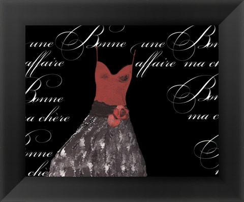 Framed Robe de Soiree Rouge Print