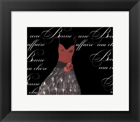 Framed Robe de Soiree Rouge Print