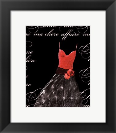 Framed Robe de Soiree de Corsage Print