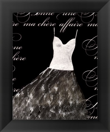 Framed Robe de Soiree Blanche Print