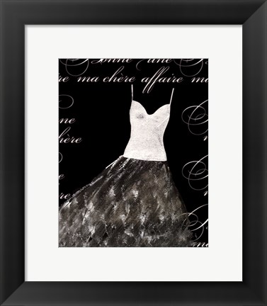 Framed Robe de Soiree Blanche Print