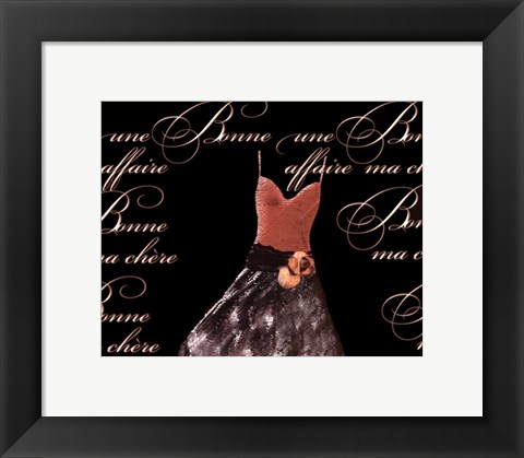 Framed Robe de Soiree de Chocolat Print