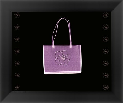 Framed Purse in Lilac Print