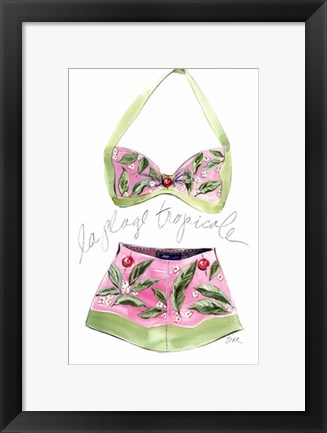 Framed La Plage Tropicale Print