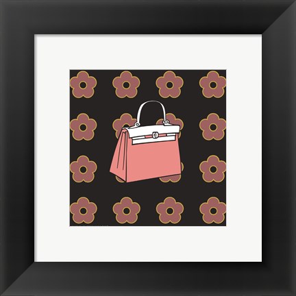 Framed Purse in Soft Rose Print