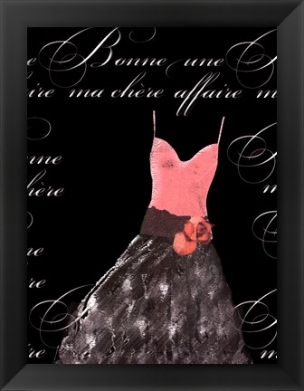 Framed Robe de Soiree Rose avec le Corsage Print