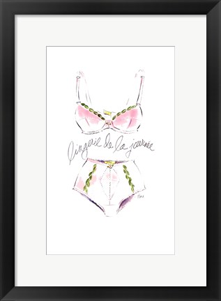 Framed Lingerie de la Journee Print