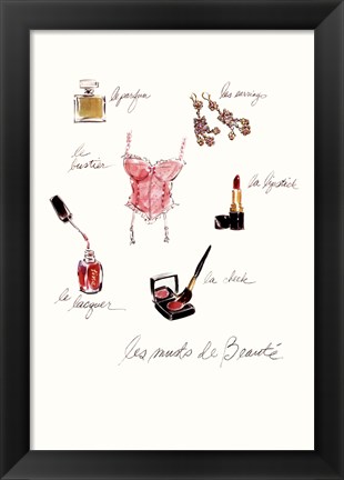 Framed Les Musts de Beaute Print