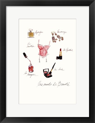 Framed Les Musts de Beaute Print