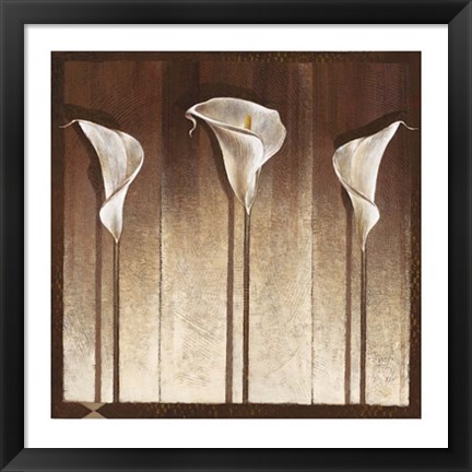 Framed Three Calla Lilies Print