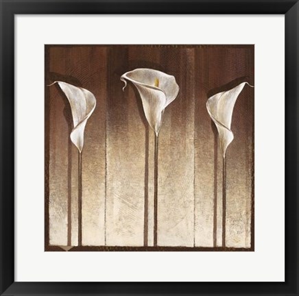 Framed Three Calla Lilies Print