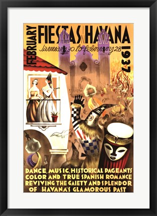 Framed February Fiestas in Havana, 1937 Print