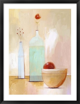 Framed Still Life on Yellow Table Print