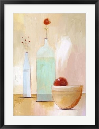 Framed Still Life on Yellow Table Print