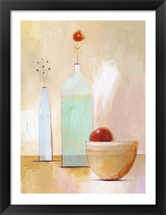 Framed Still Life on Yellow Table Print